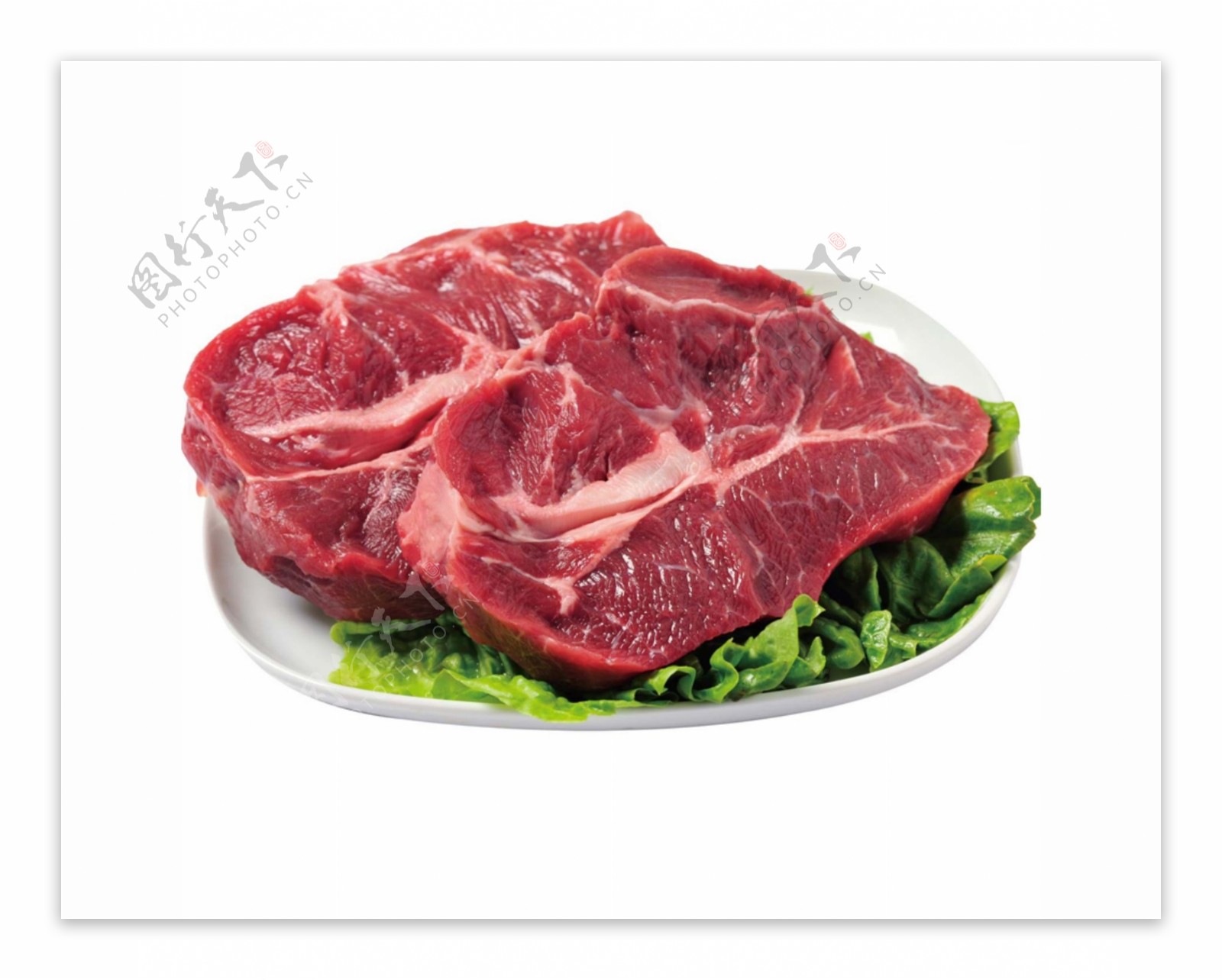 美味食物牛肉猪肉餐饮蔬菜盘子新鲜素材