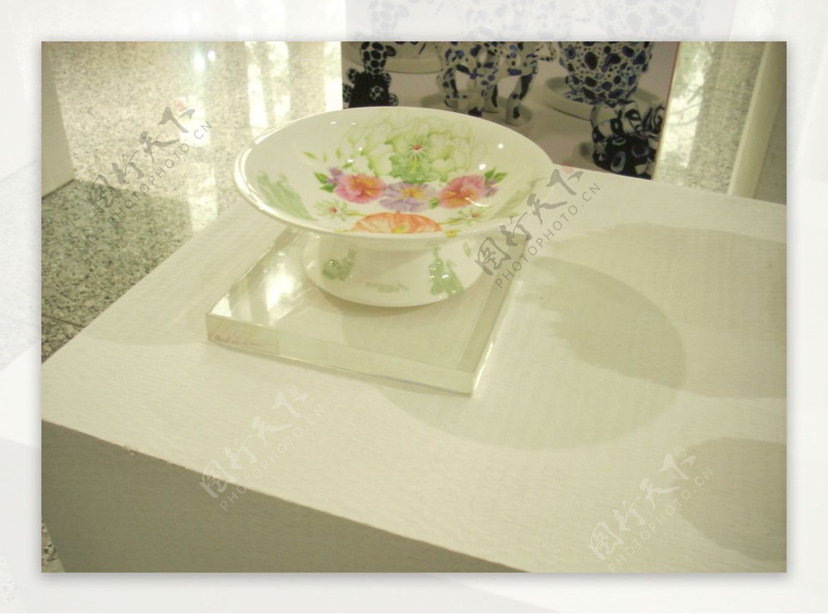 百花陶瓷碗
