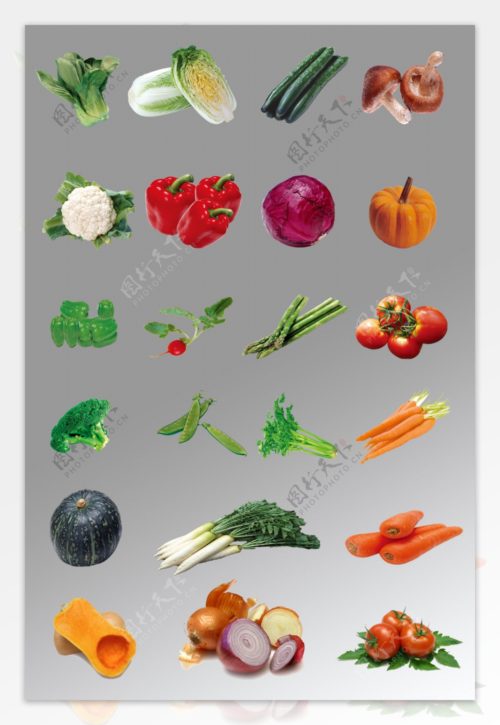 一组蔬菜摄影图片