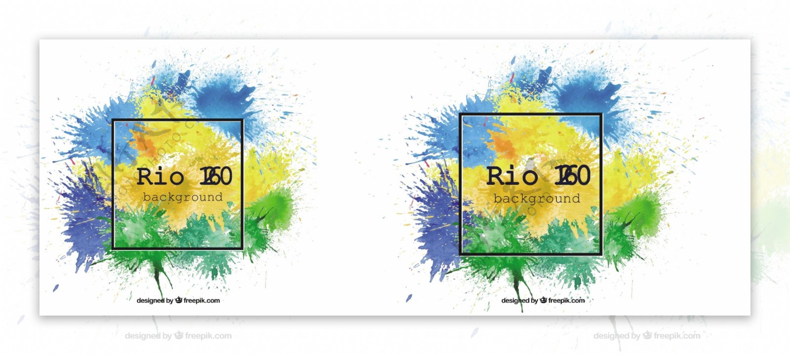 手绘巴西奥运会标志卡通矢量素材
