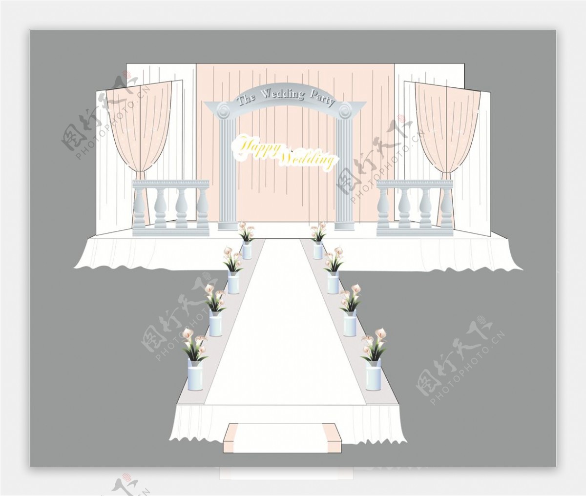 婚礼舞台设计图