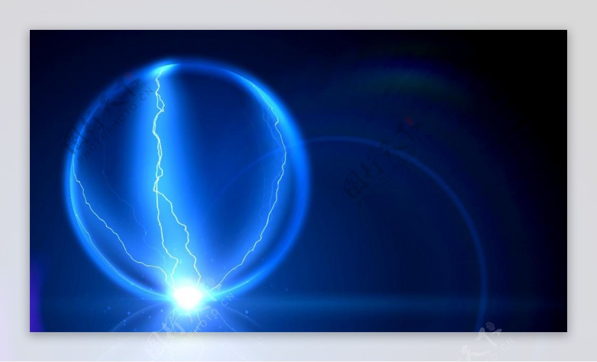 蓝色魔幻电光魔球电流离子触屏