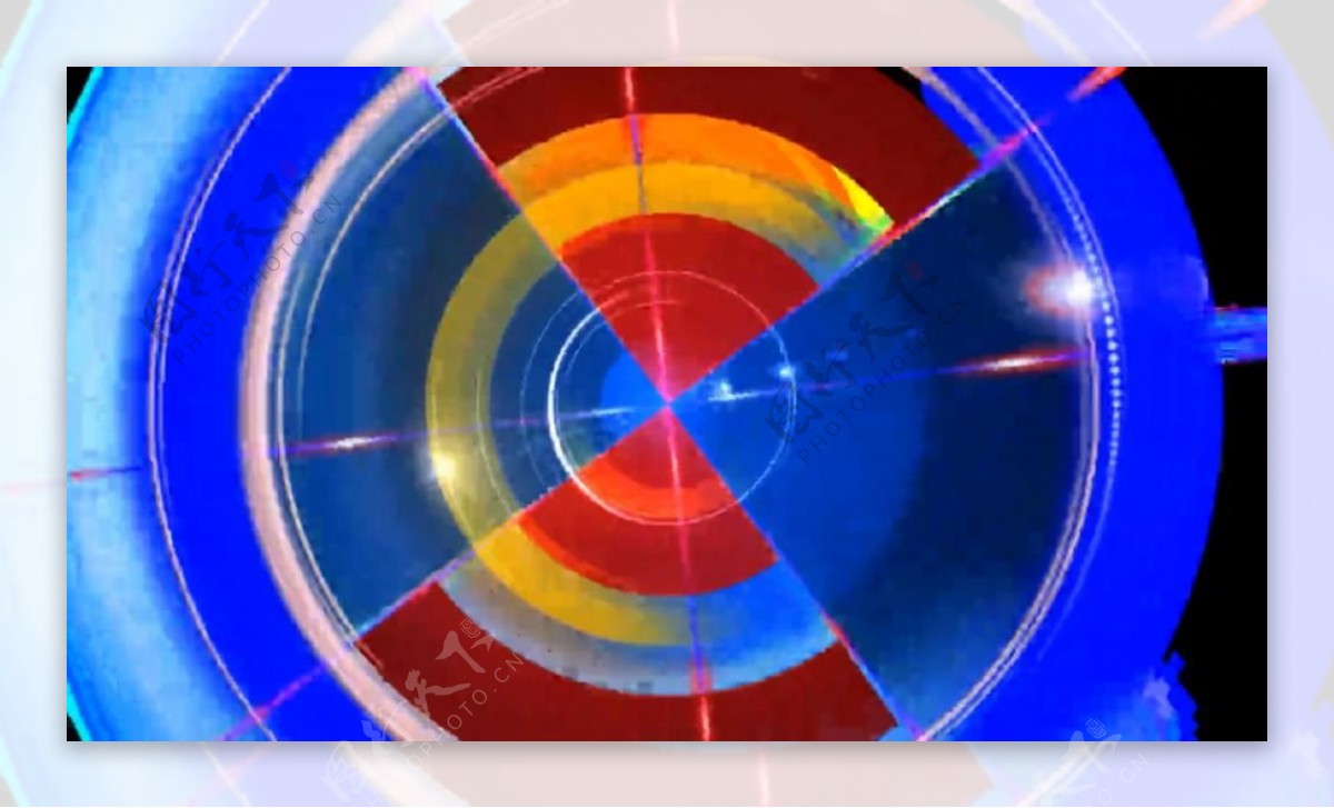 彩色圆环循环特效视频素材