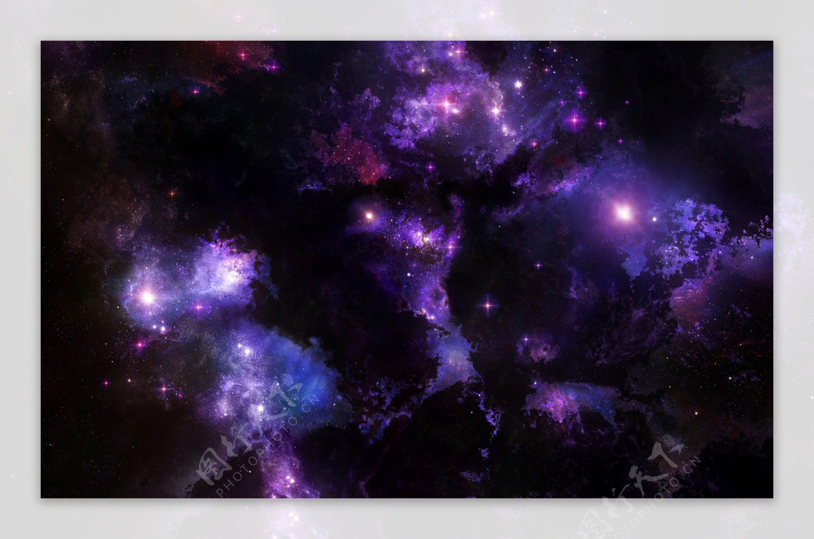 浪漫紫色宇宙背景