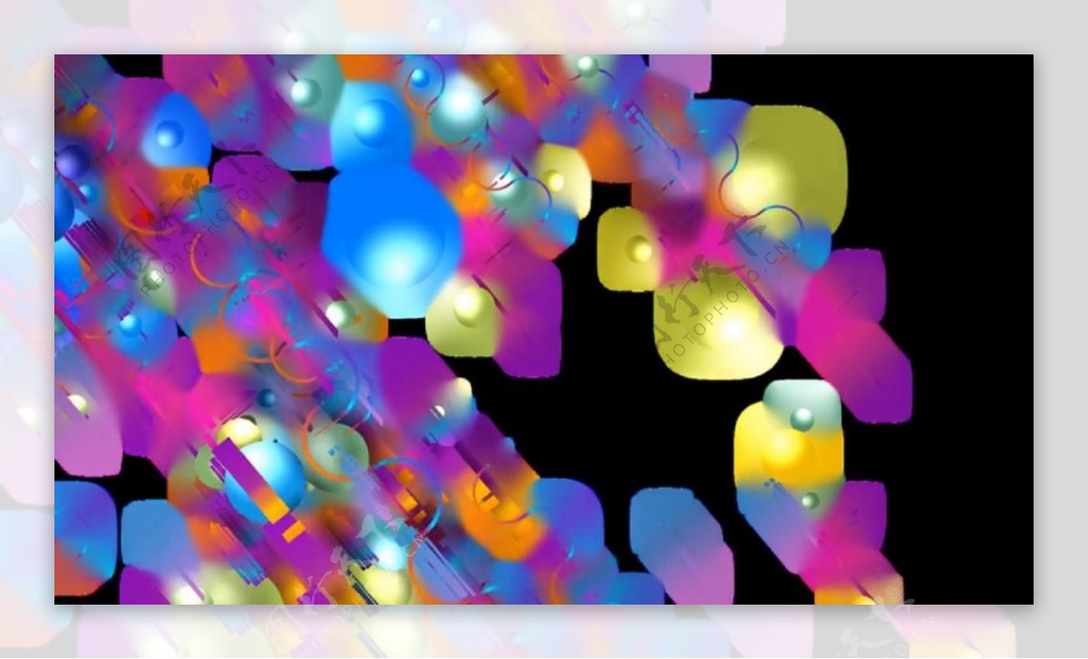 七彩色块图形延伸变换高清视频素材