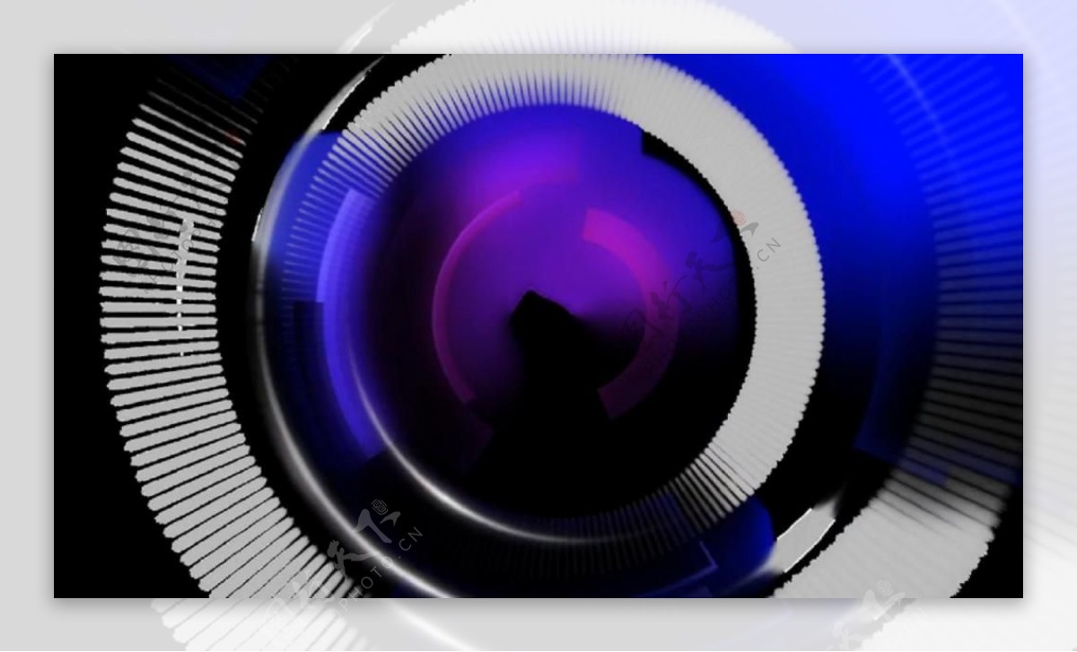 紫色圆环循环特效视频素材