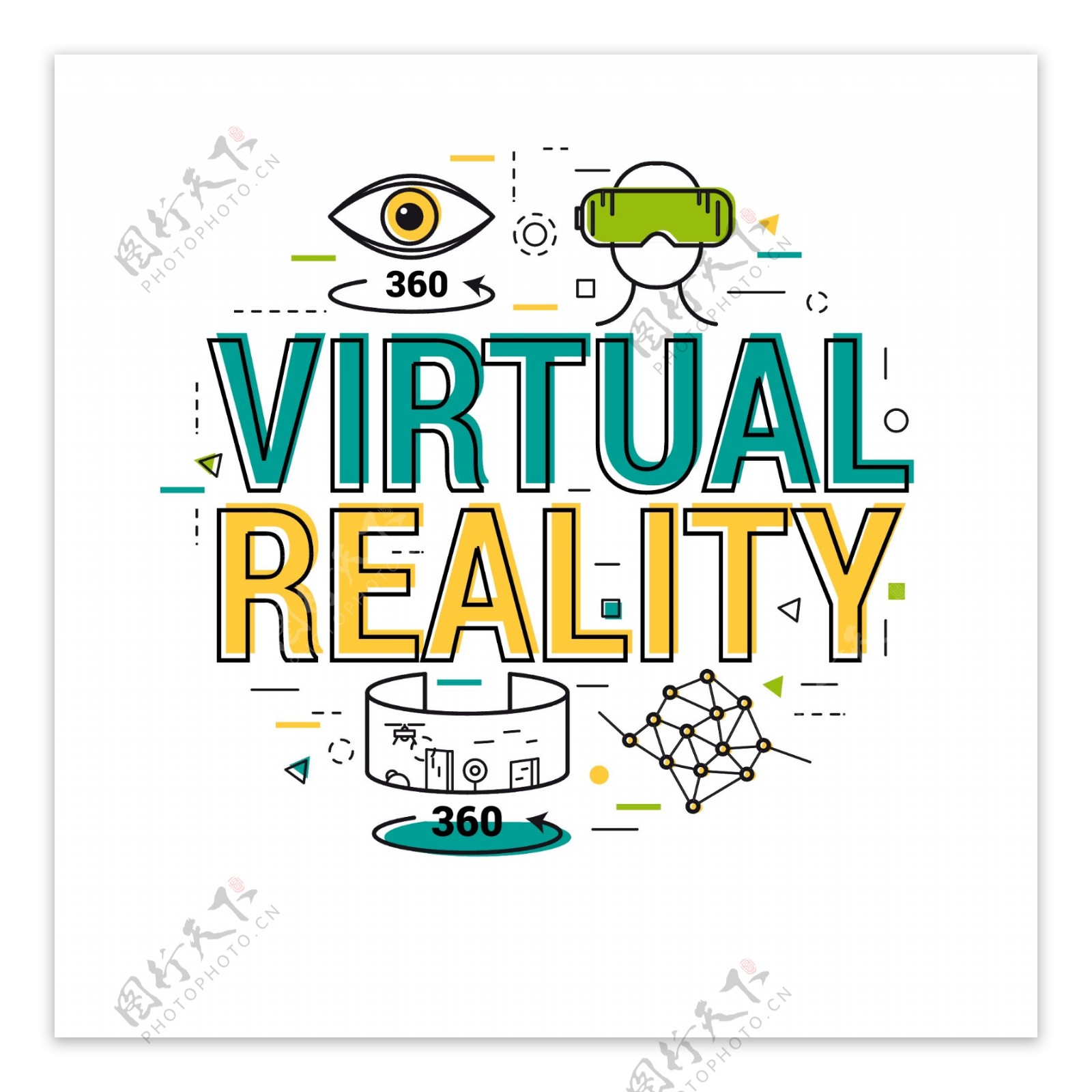 热卖VR科技元素矢量素材