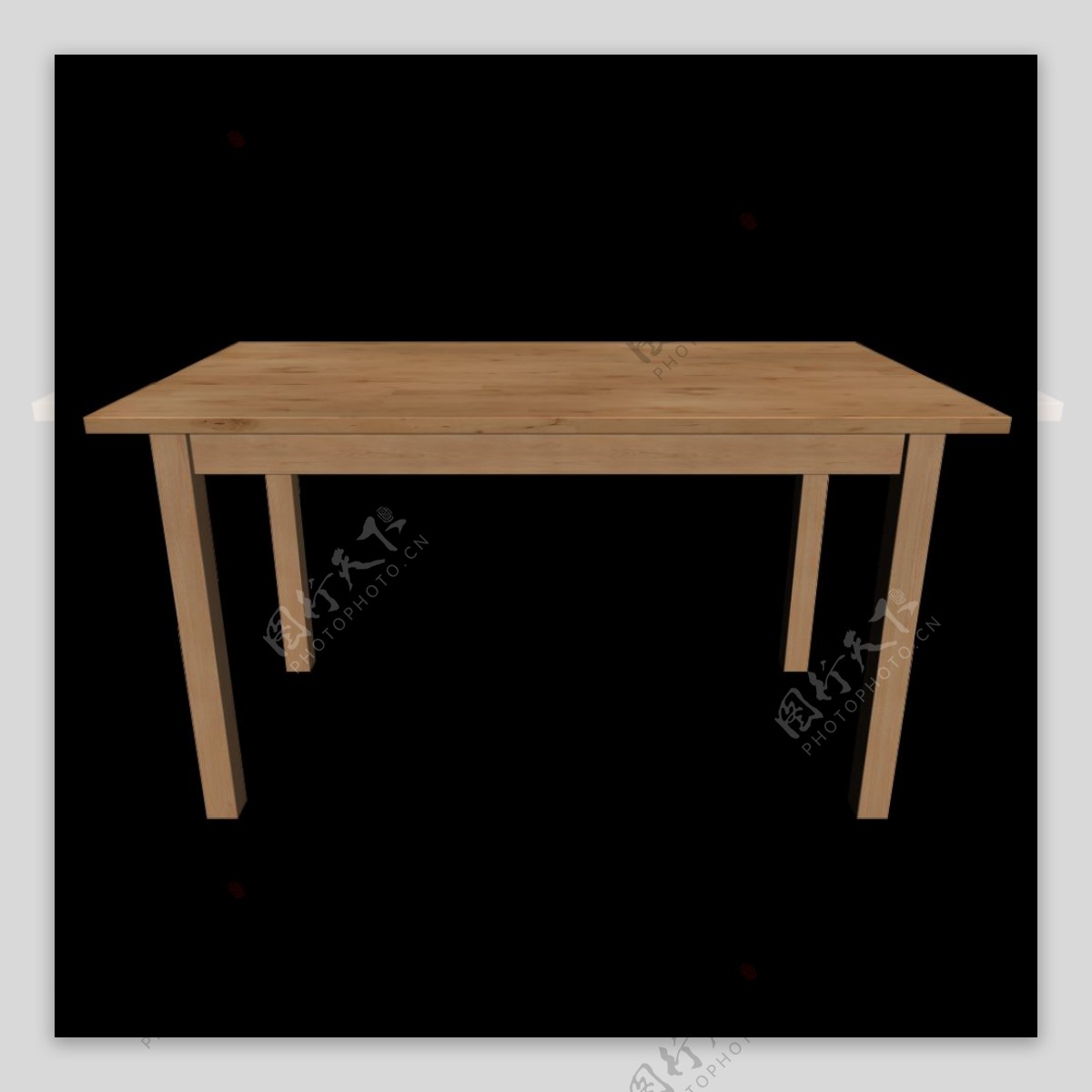 褐色实木桌免抠png透明素材
