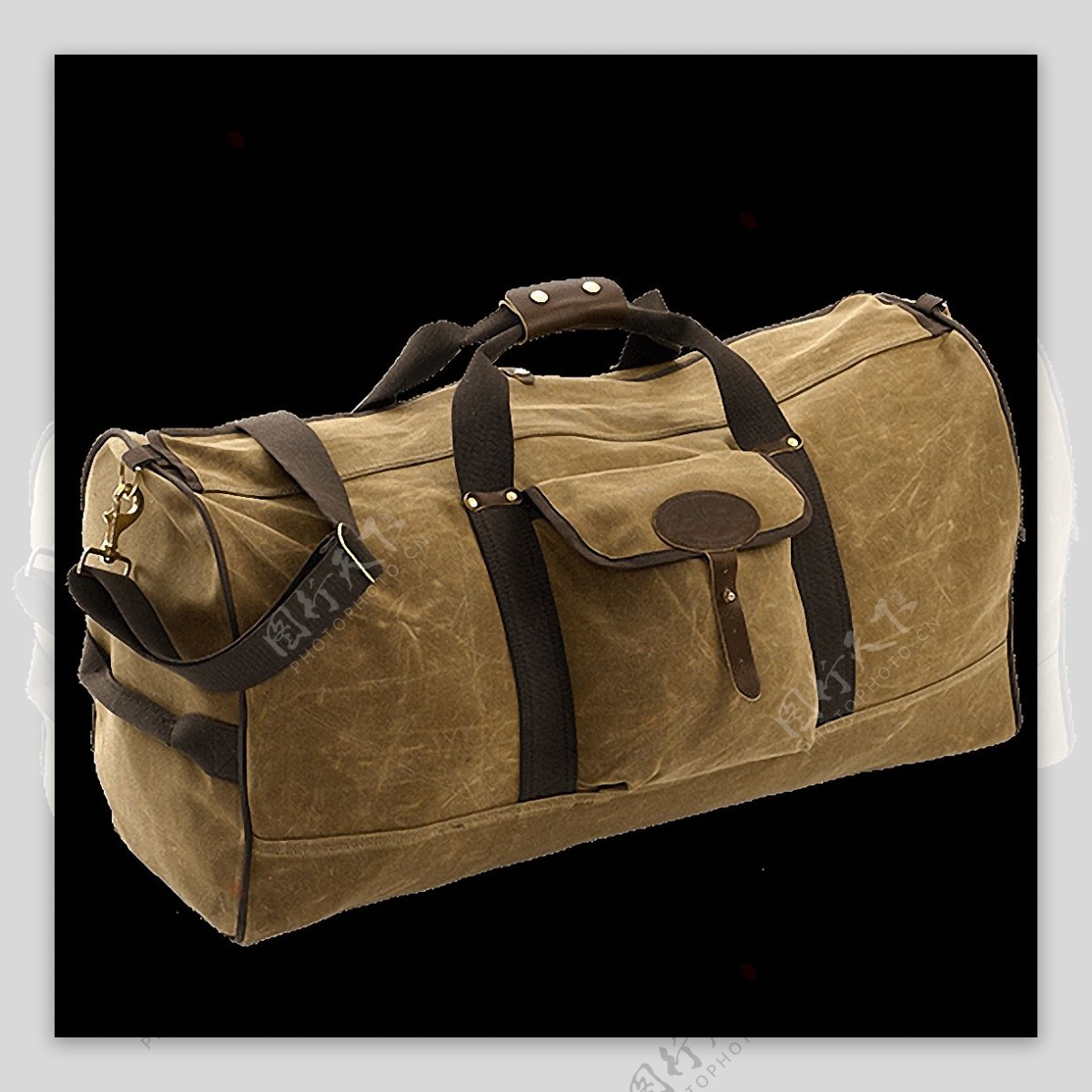 经典绒布行李袋免抠png透明图层素材