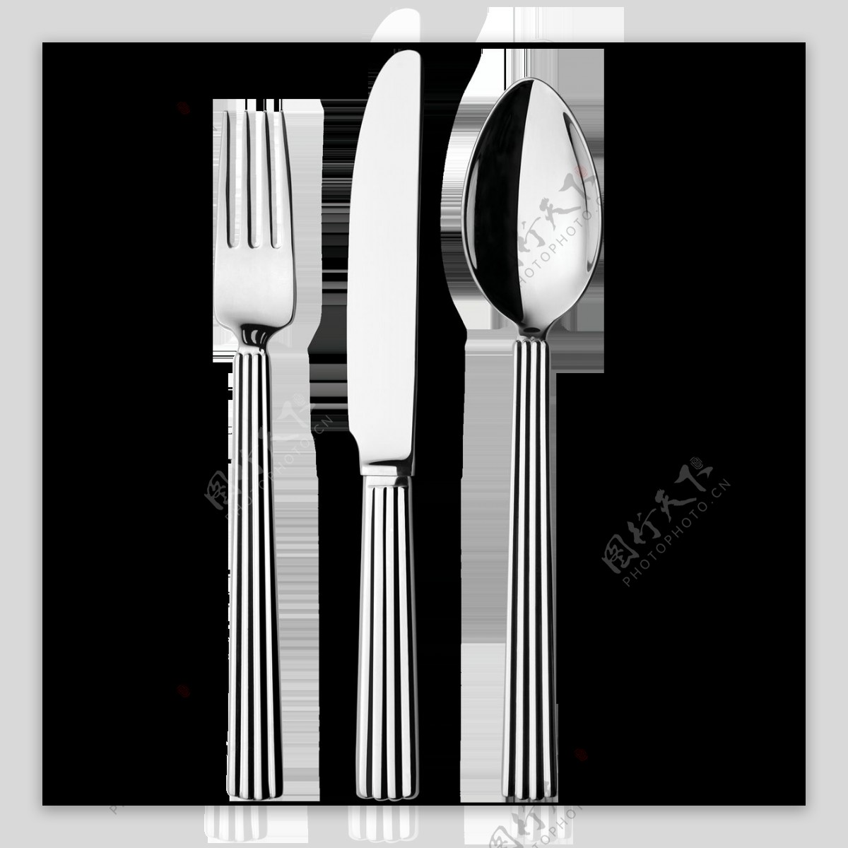 闪亮的刀叉餐具免抠png透明图层素材