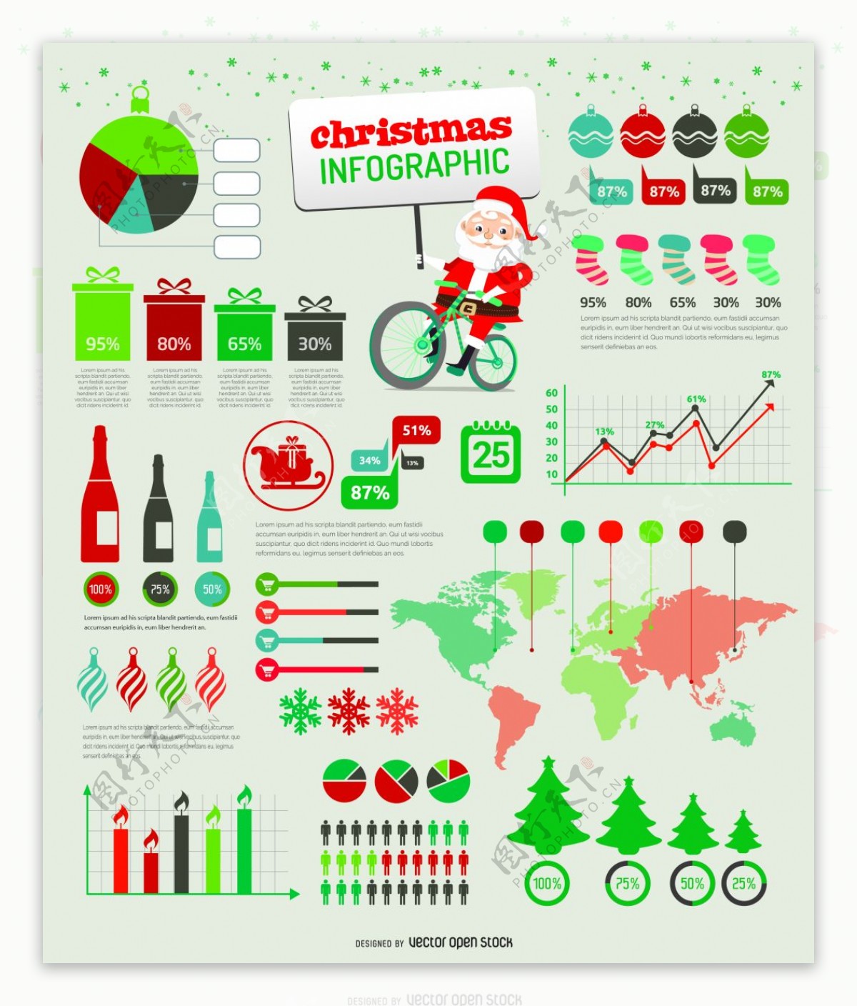 圣诞节的信息图表