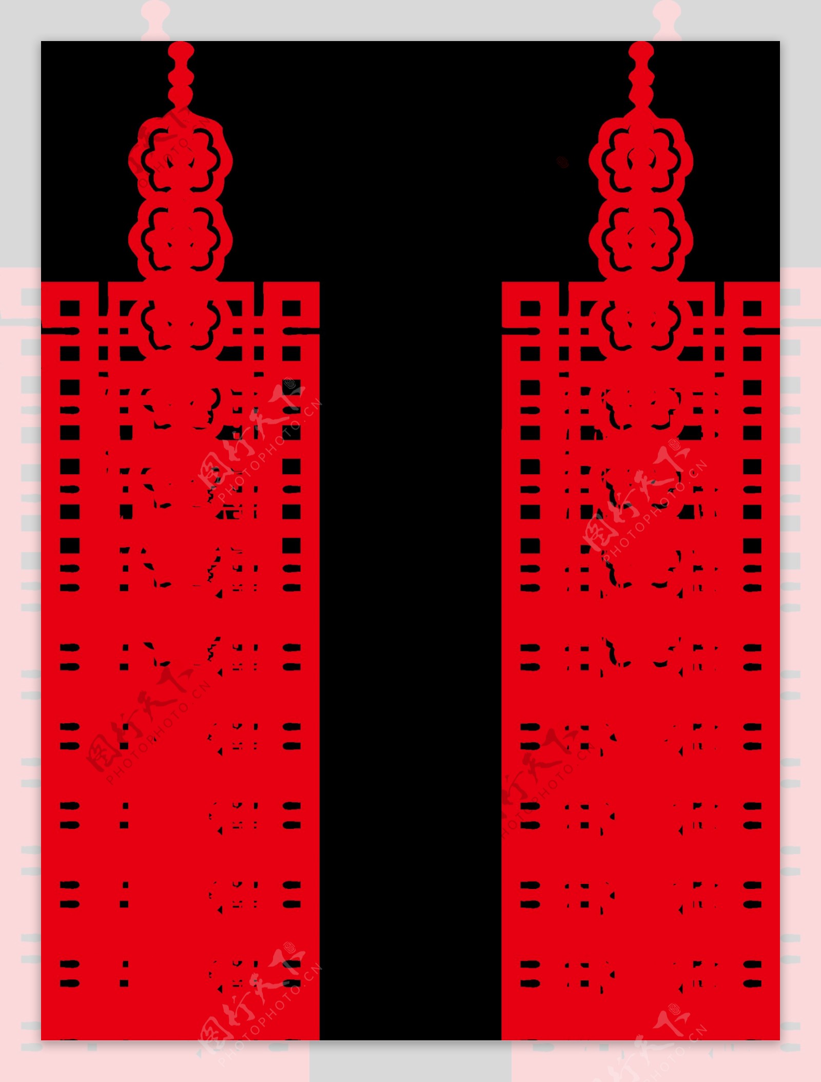 2018狗年新年快乐剪纸元素