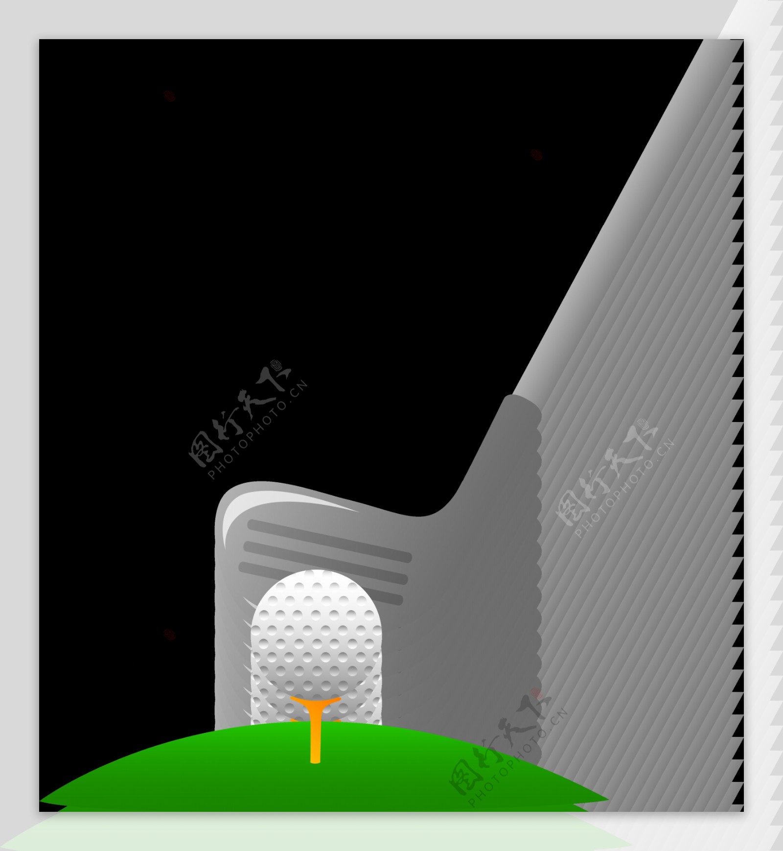 手绘卡通高尔夫球免抠png透明图层素材