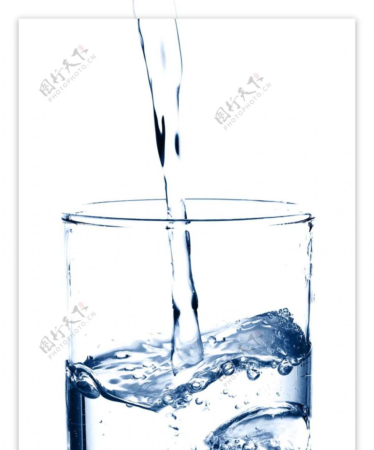 实物水杯倒水元素