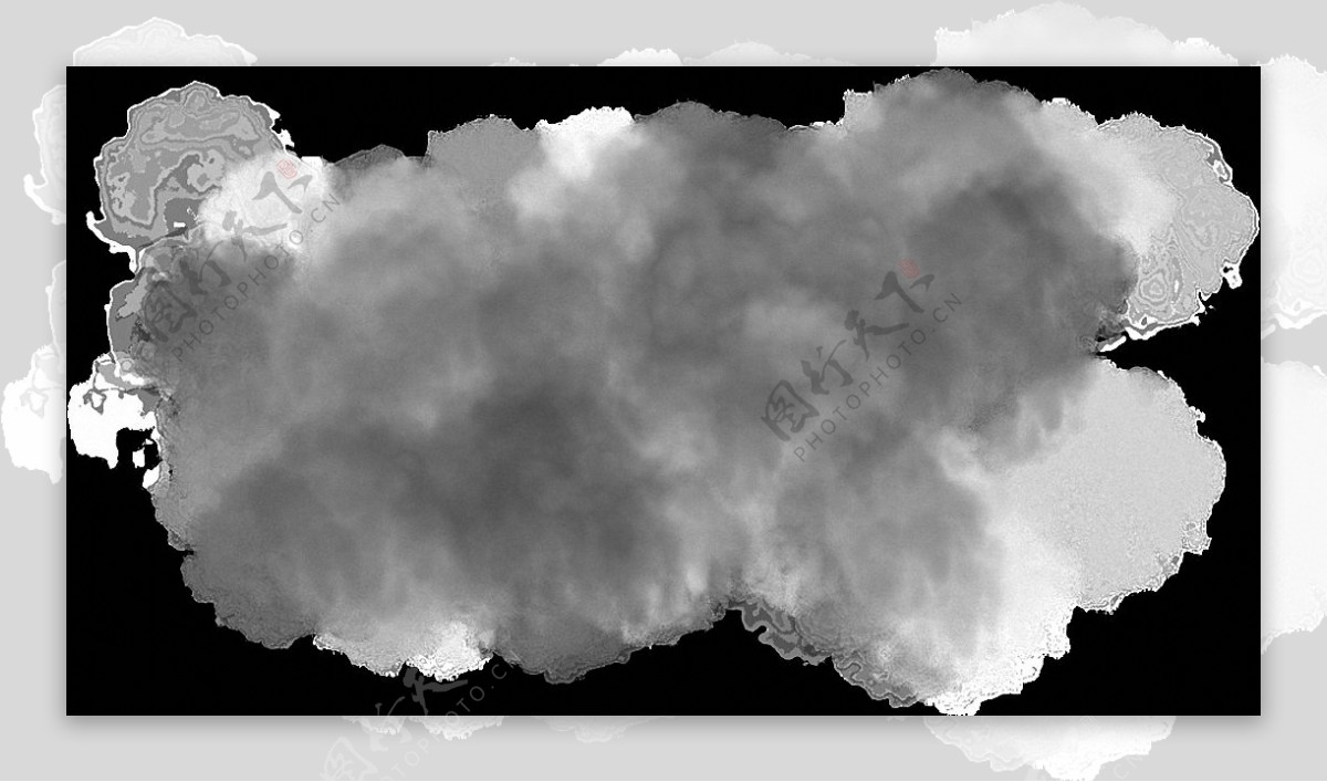 飘逸的黑色薄雾免抠png透明图层素材