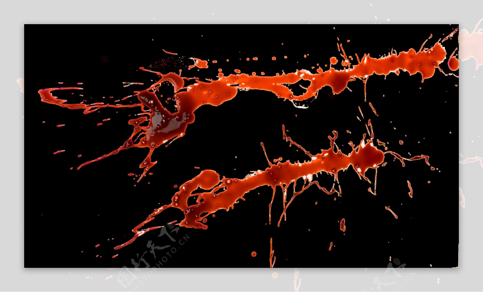 红色飞溅血迹免抠png透明图层素材