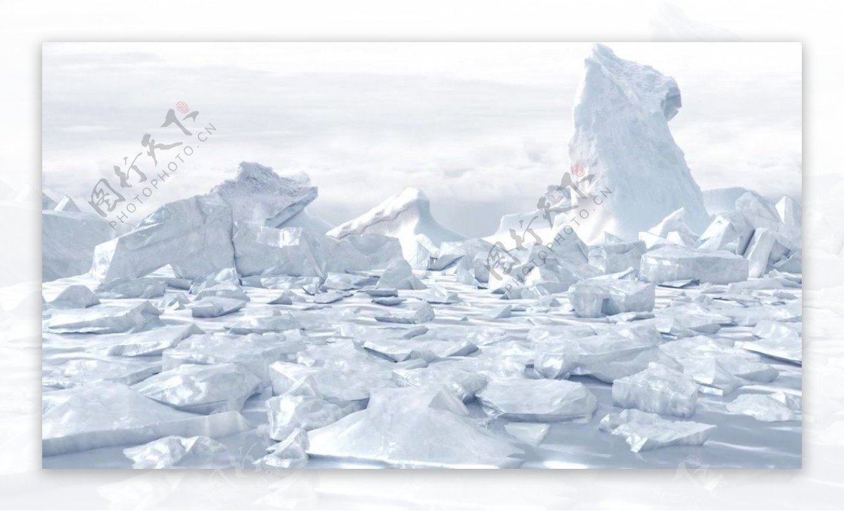 冰山融化风景视频素材