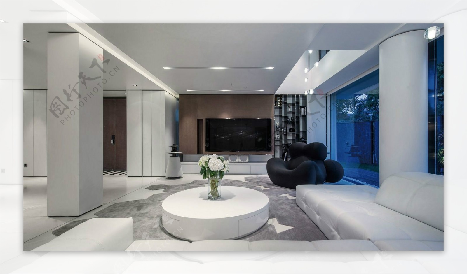 白色沙发客厅现代简约大厅效果图