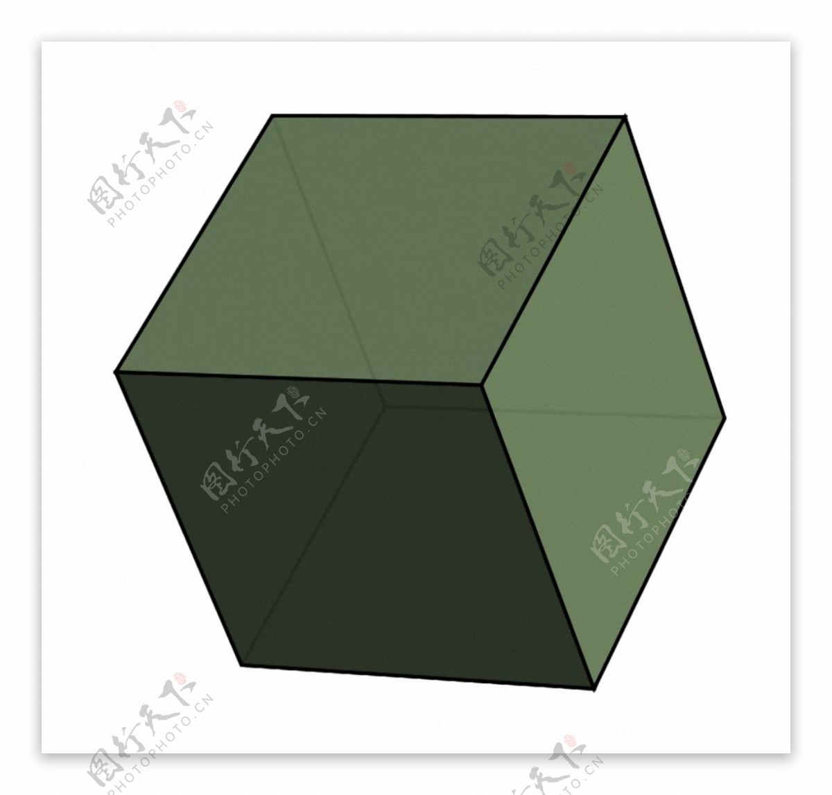 灰绿色立方体免抠png透明素材