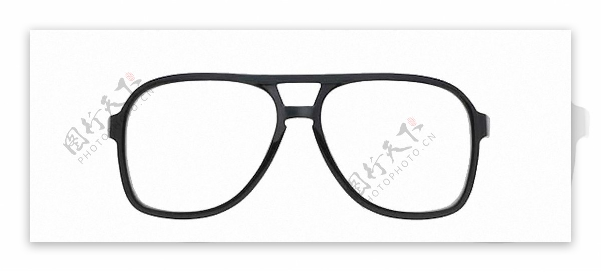经典黑色眼镜框免抠png透明素材