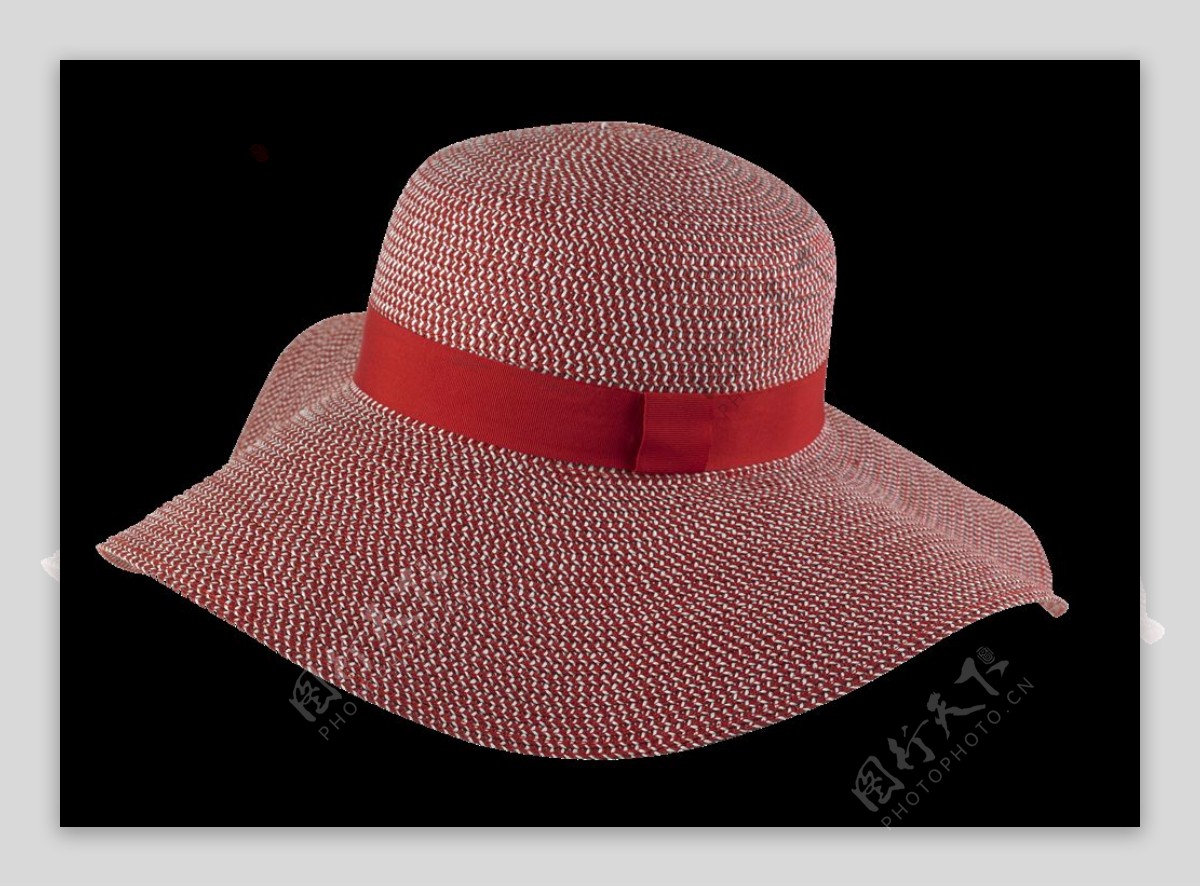 红色女士帽子免抠png透明图层素材