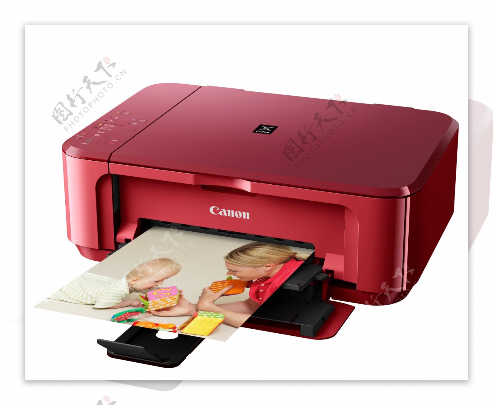 红色彩色照片打印机免抠png透明图层素材