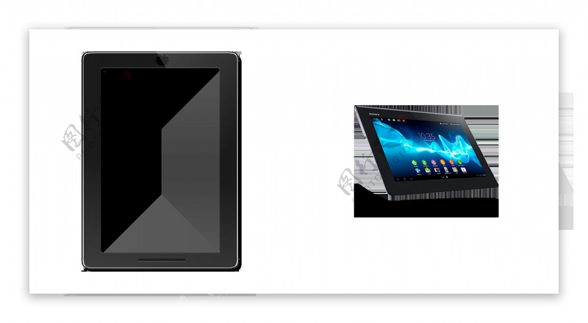 ipad平板电脑免抠png透明图层素材