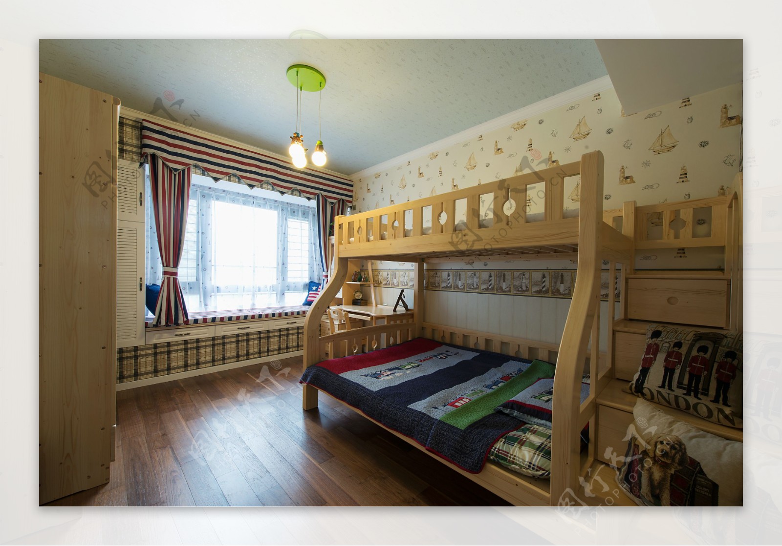 现代卧室儿童房效果图
