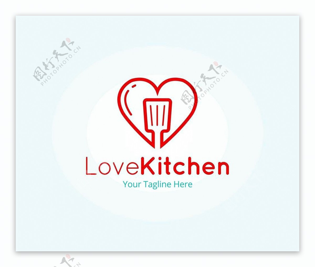爱心厨具标志图片