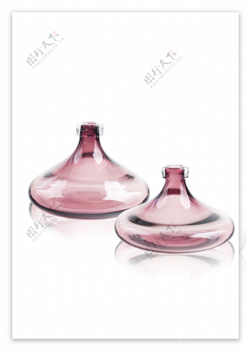 创意简约粉色透明玻璃瓶子