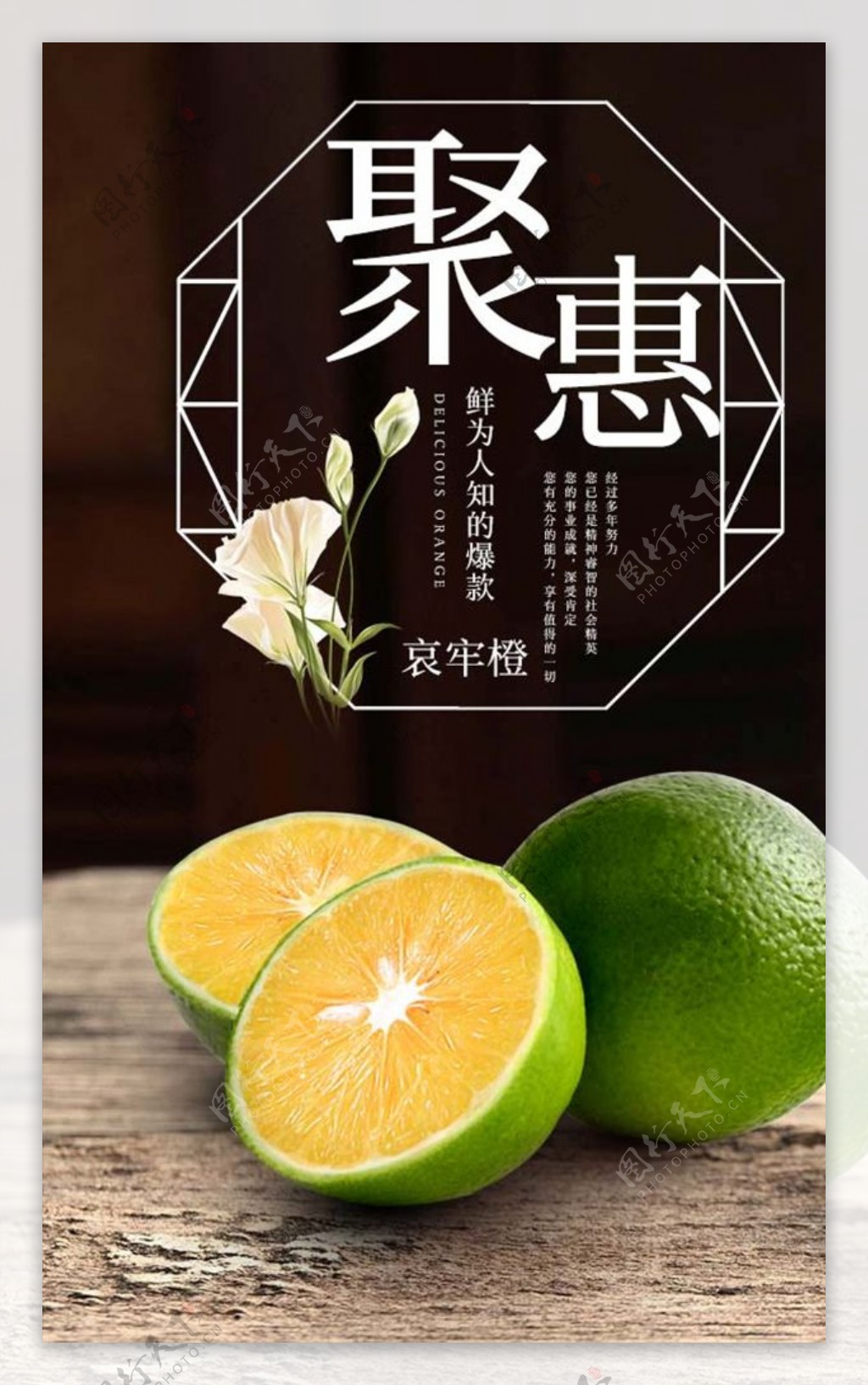 哀牢橙水果中国风海报
