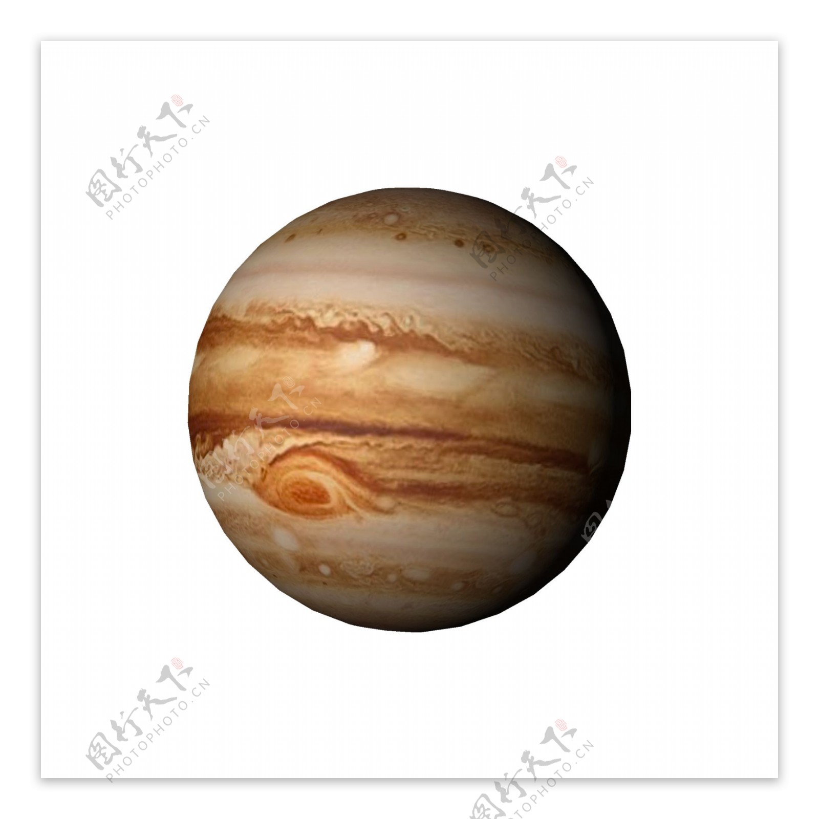 褐色立体木星免抠psd透明素材