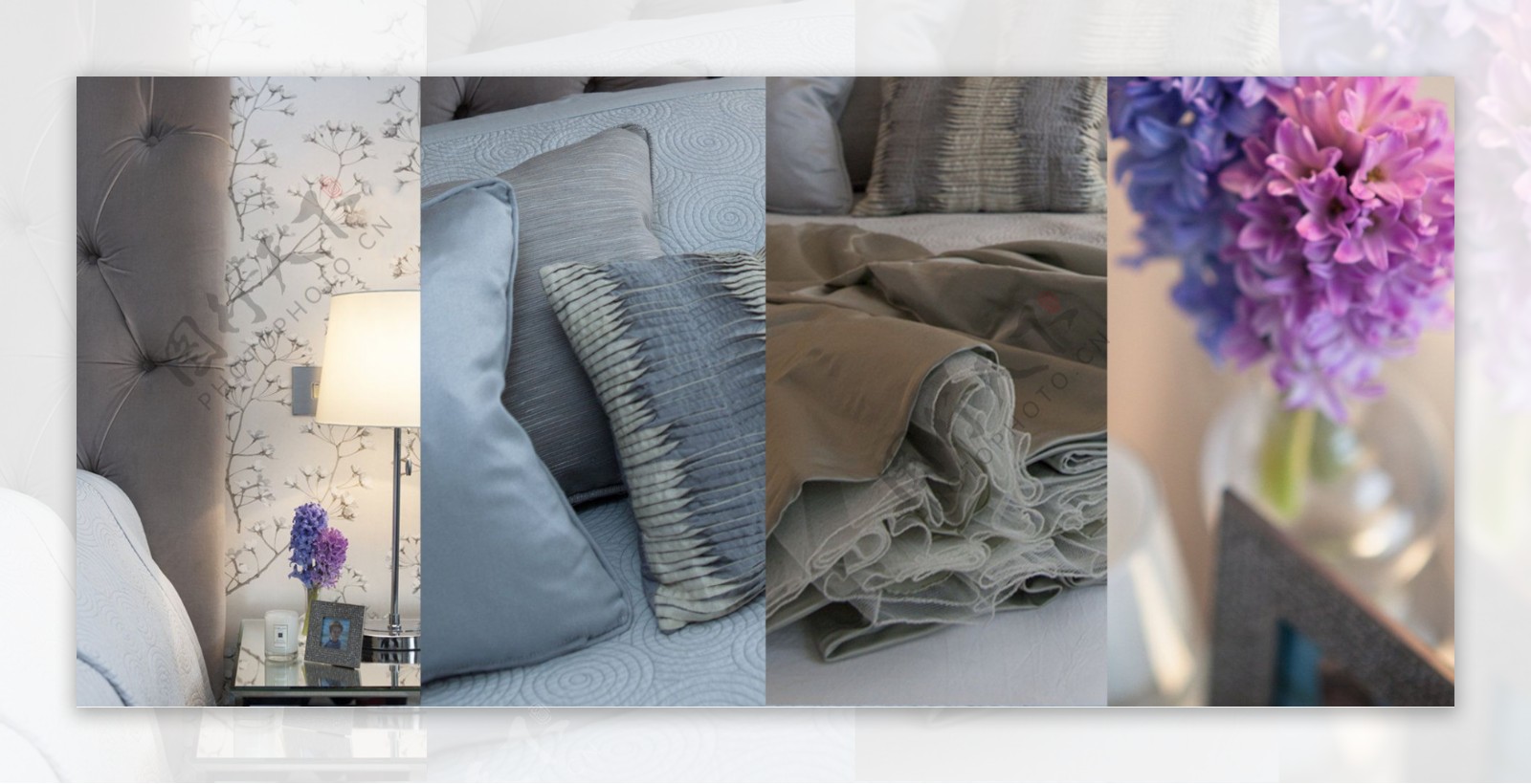 现代素雅卧室丝质抱枕室内装修效果图