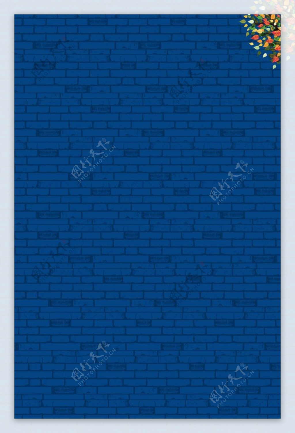 简约蓝色墙砖背景
