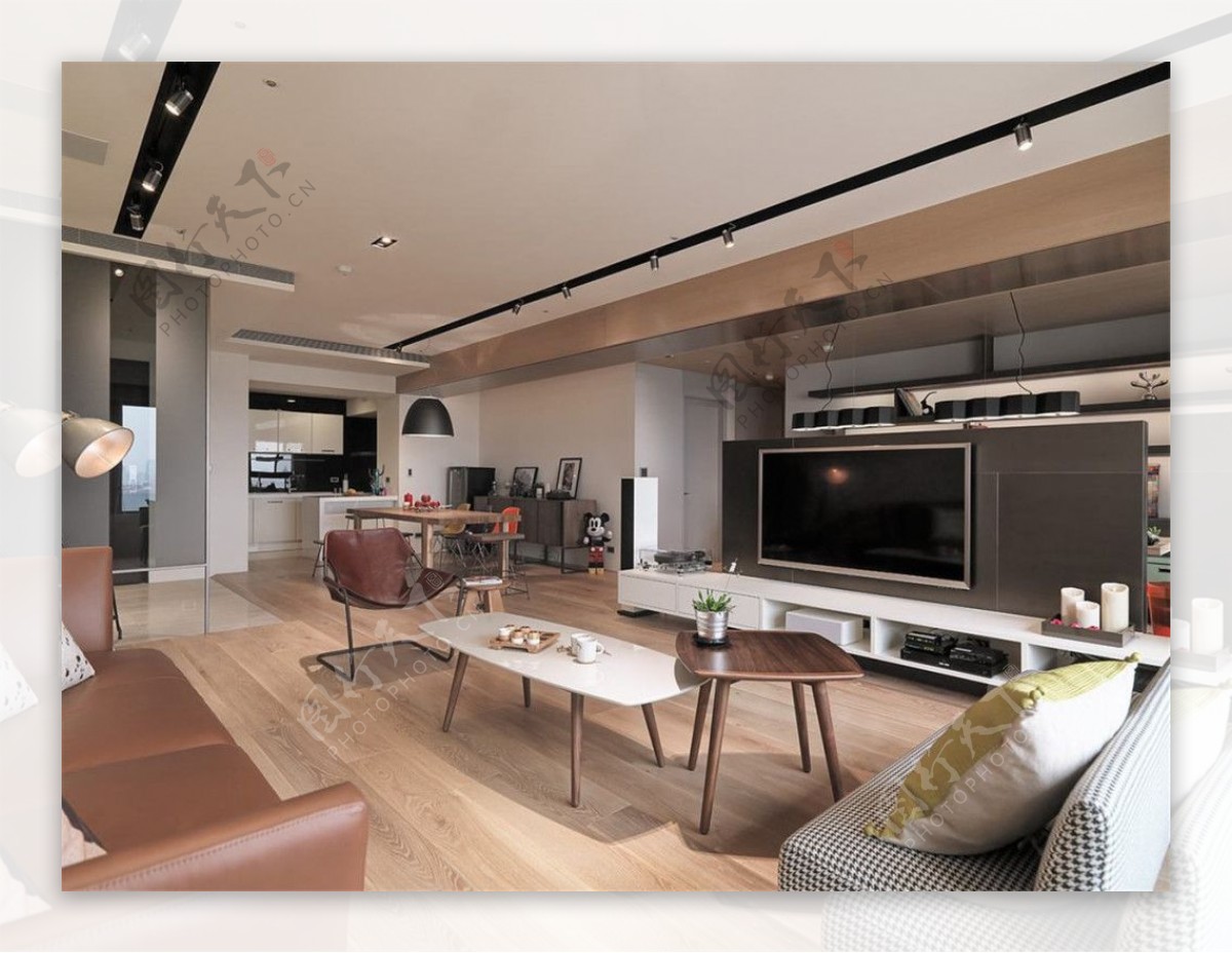 新中式风格客厅吊灯效果图 – 设计本装修效果图