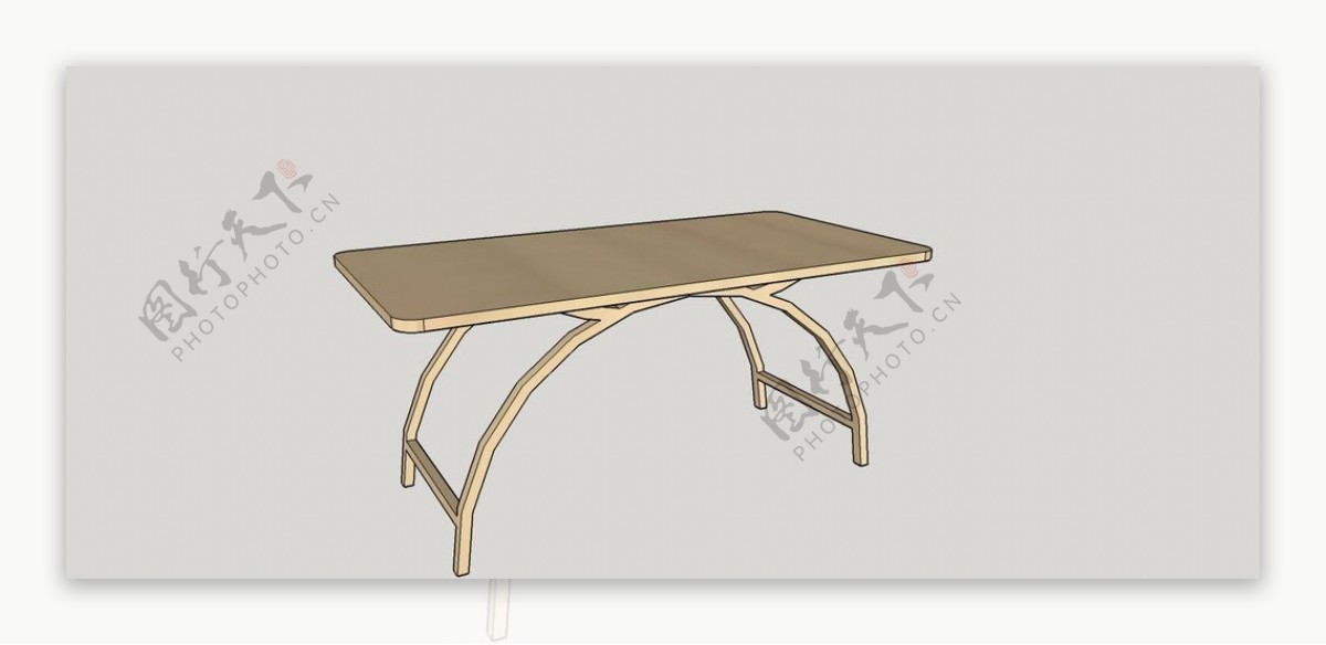 简易小木桌模型