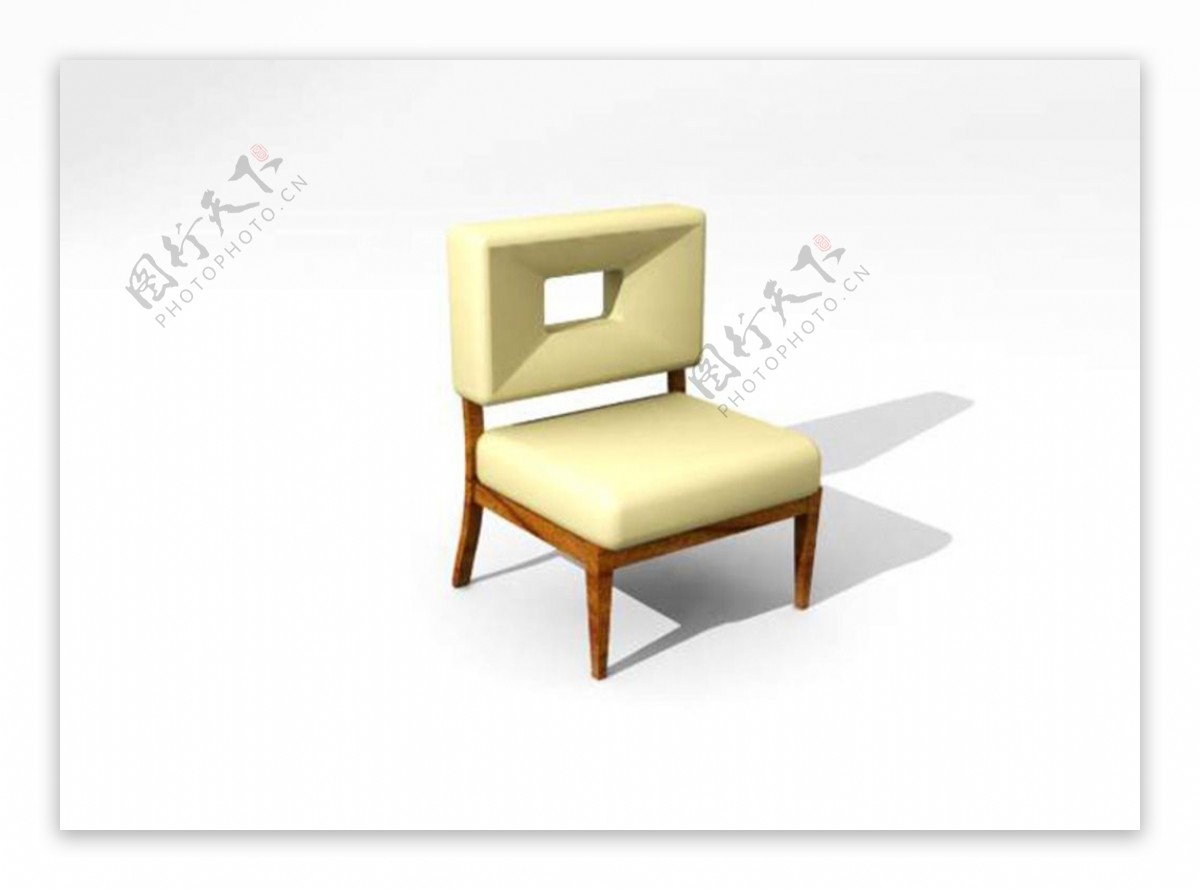 单人矮椅子模型