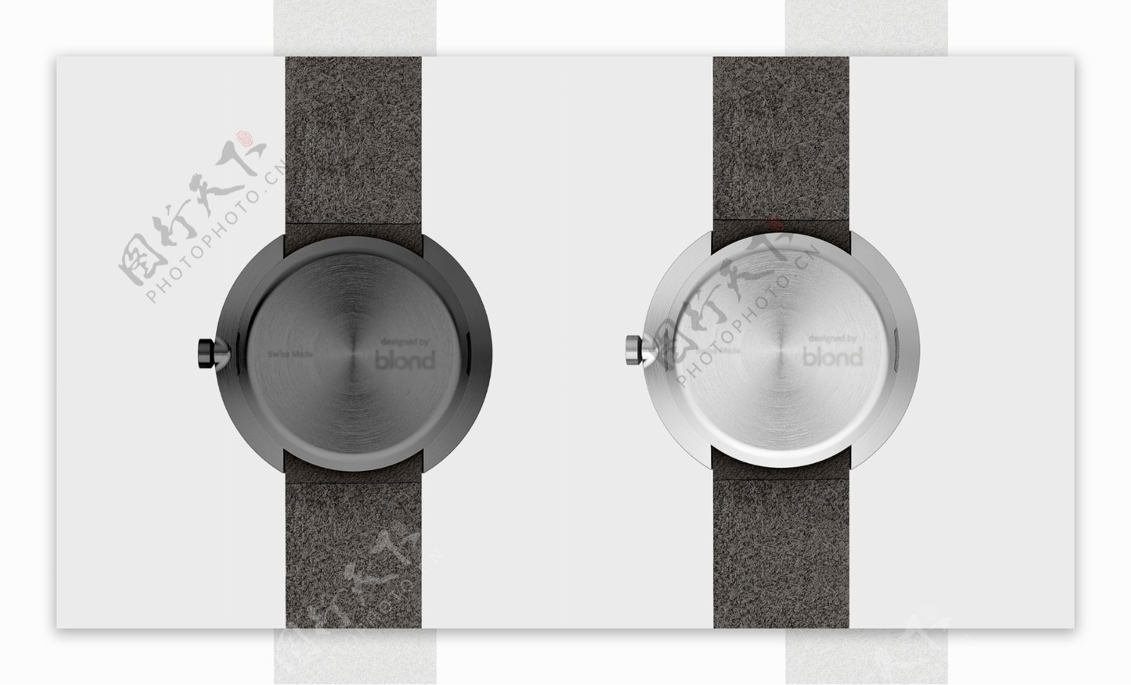灰色金属手表背面设计jpg素材
