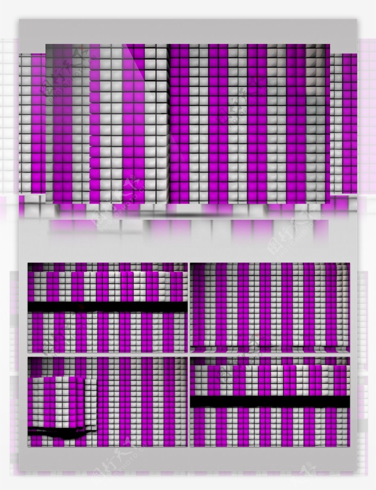 紫光动感方块视频素材