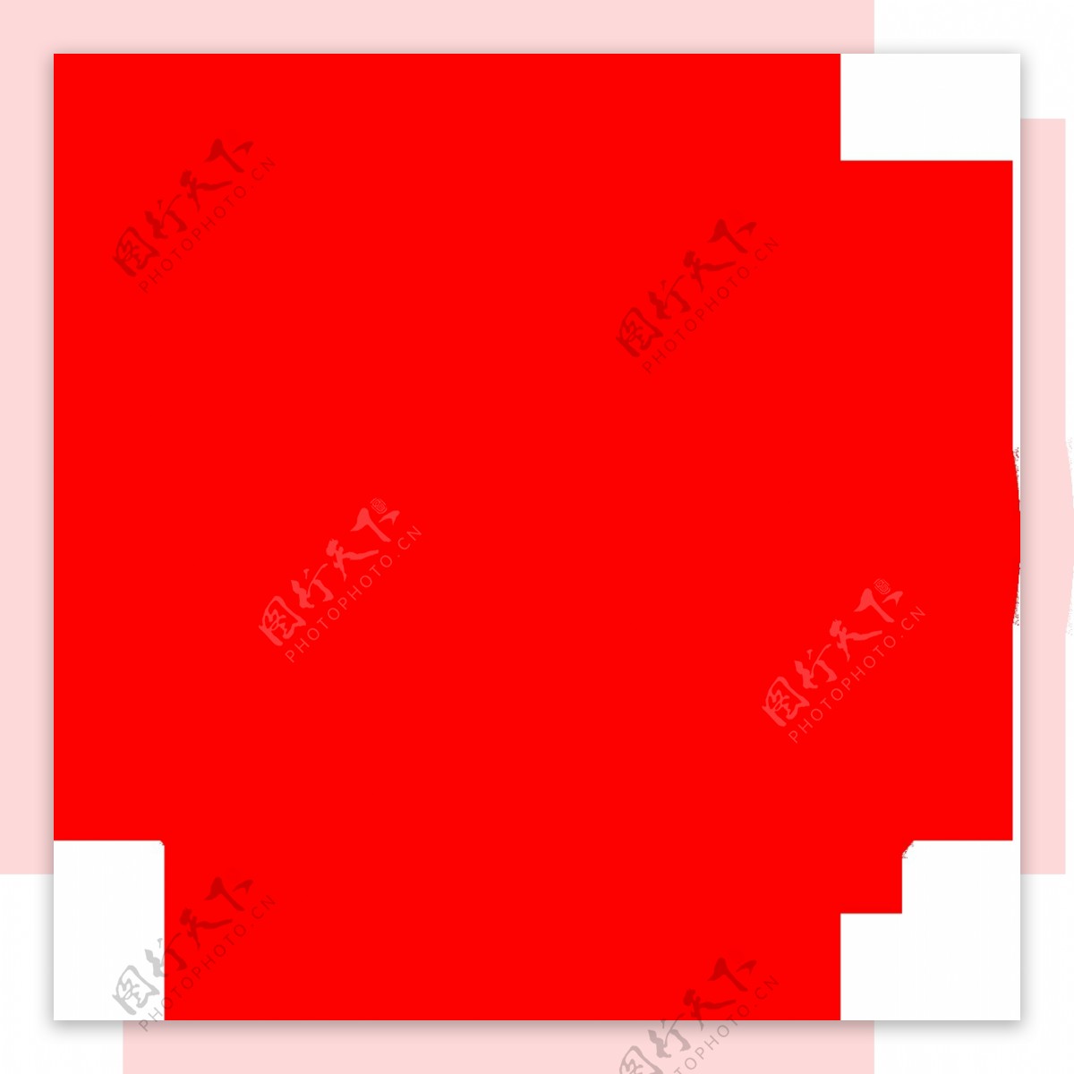 红色六角图形png元素
