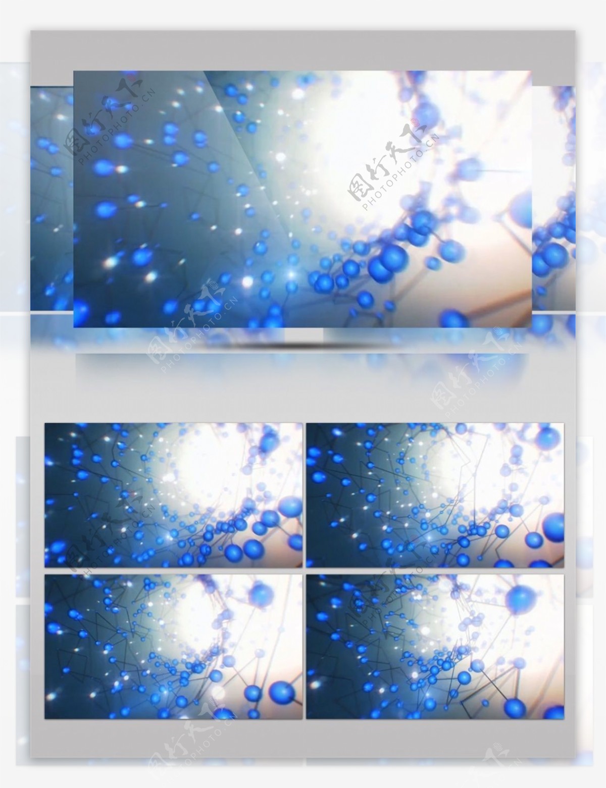 蓝光星际气泡动态视频素材