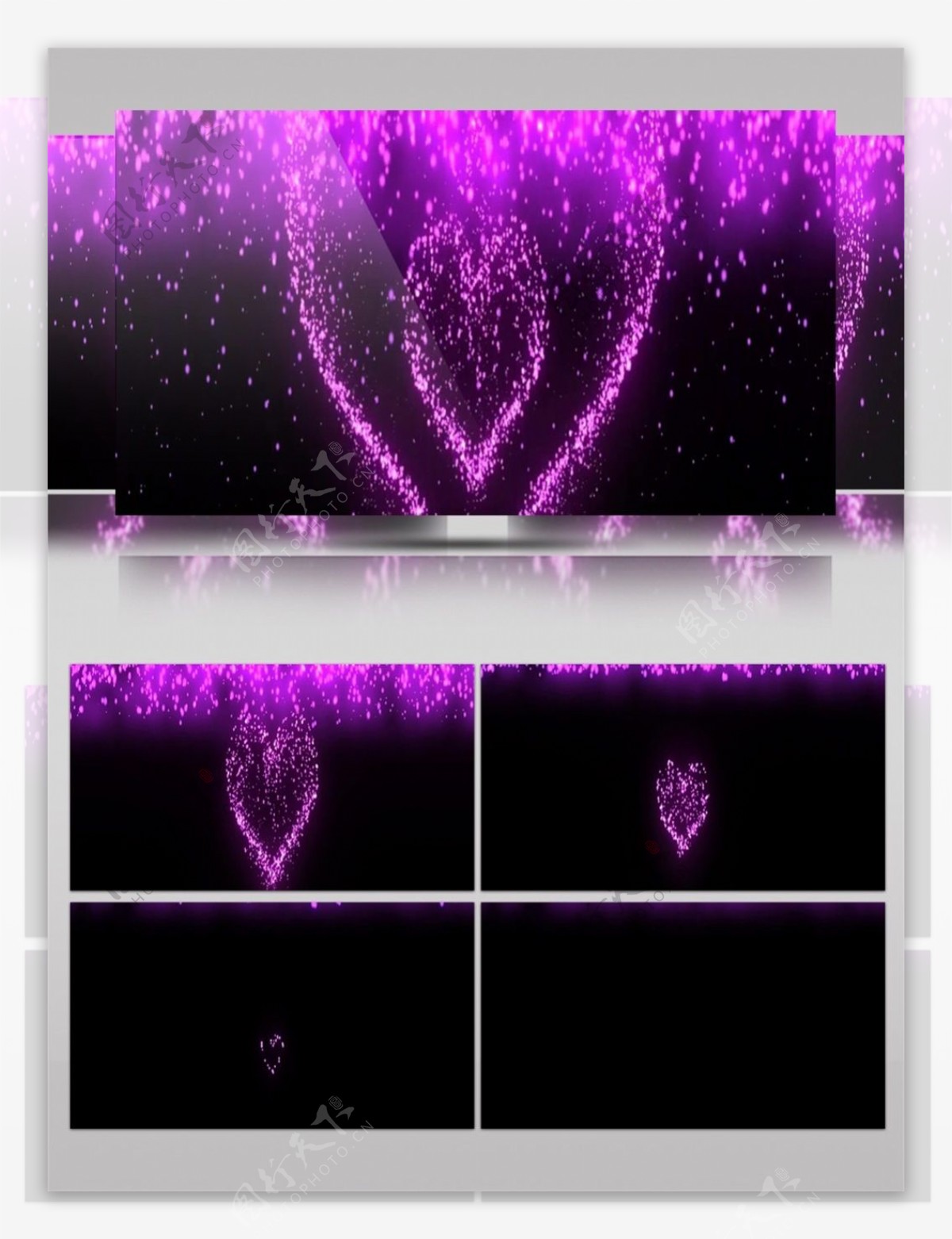 紫色烟花动态视频素材