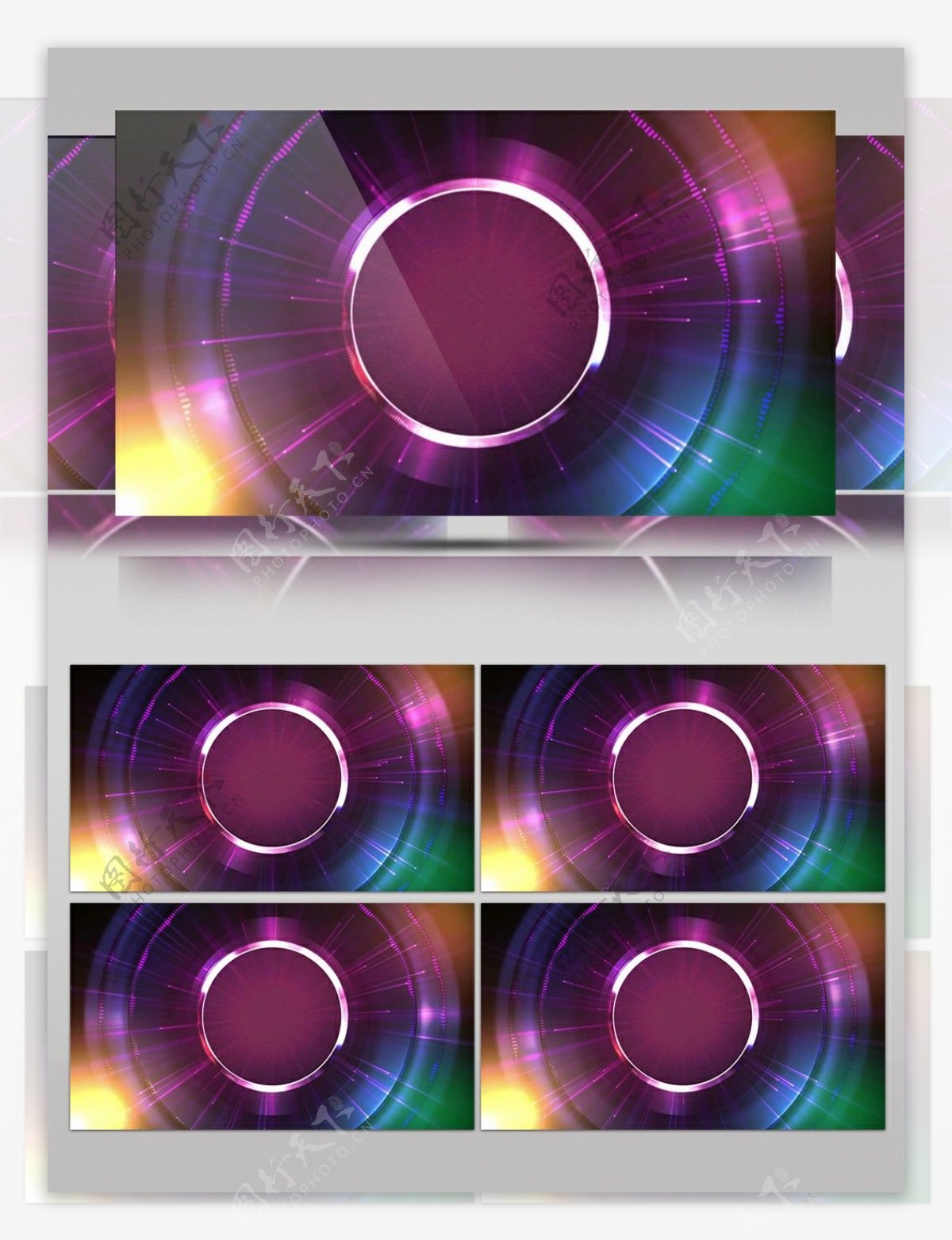 圆圈光圈彩色常用高清视频素材