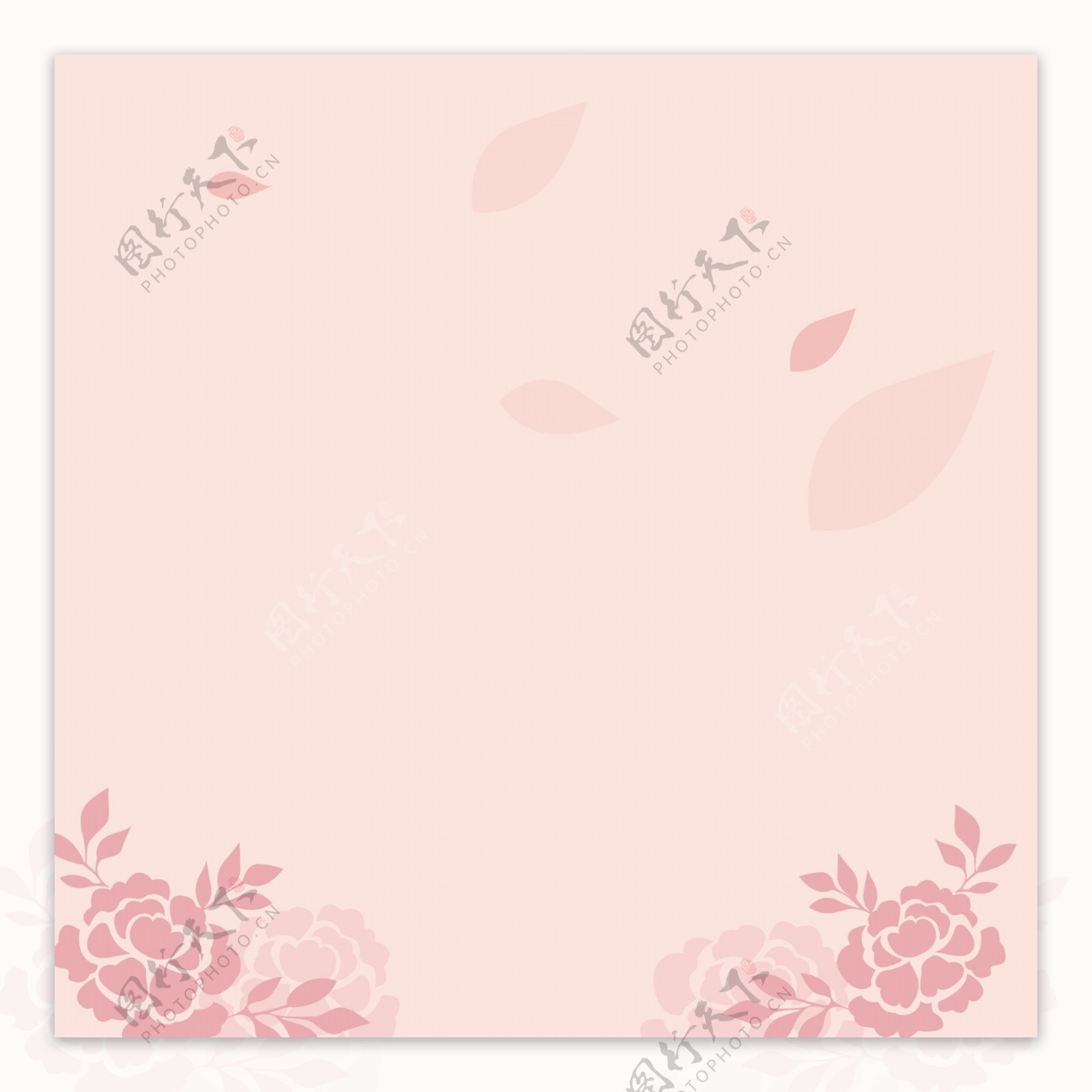 矢量粉色花朵婚礼素材背景