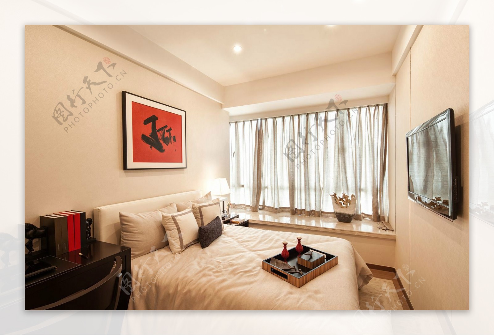 温馨暖色设计卧室效果图