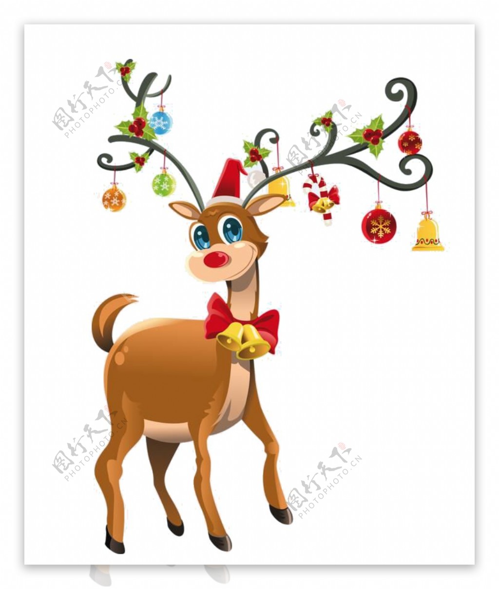 圣诞节麋鹿装饰元素