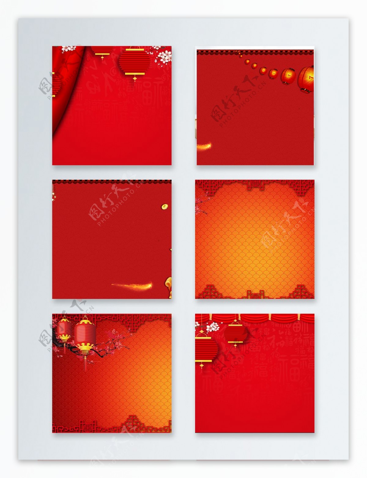 红色灯笼喜庆新年中国风主图背景