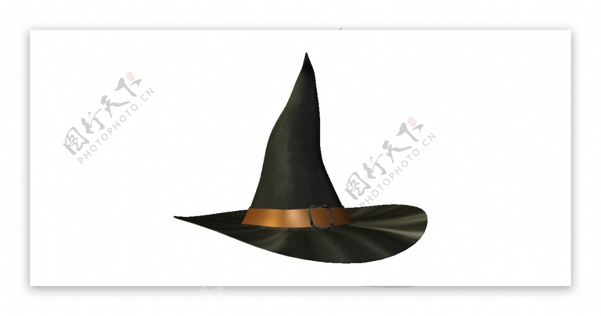 黑色巫女帽子png元素