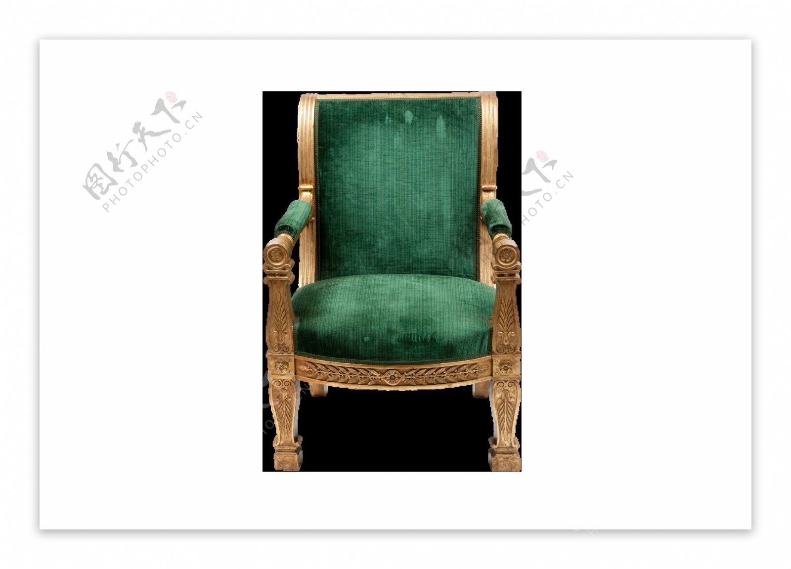 绿色欧式餐桌椅子png元素