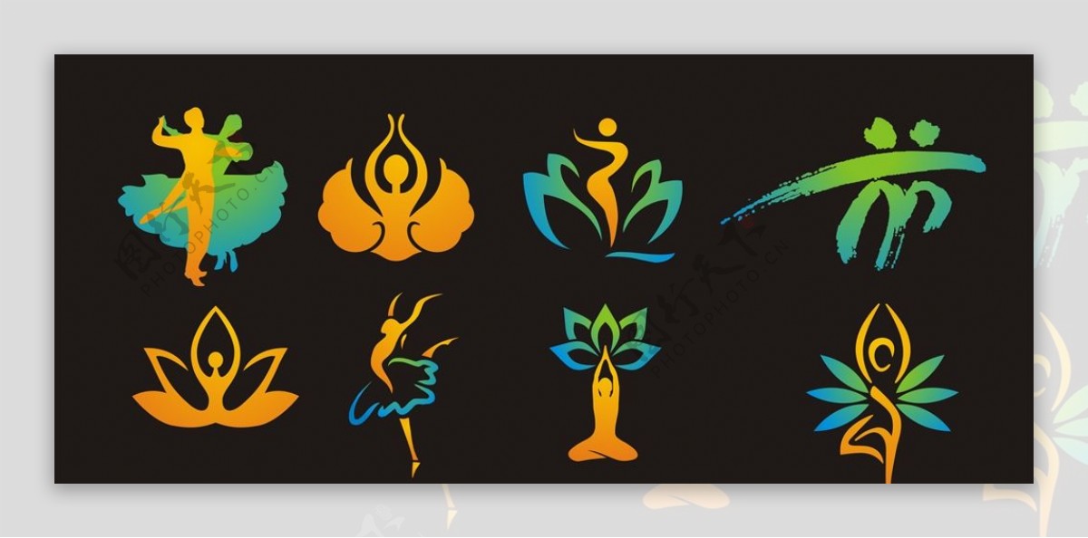 瑜伽舞蹈logo设计